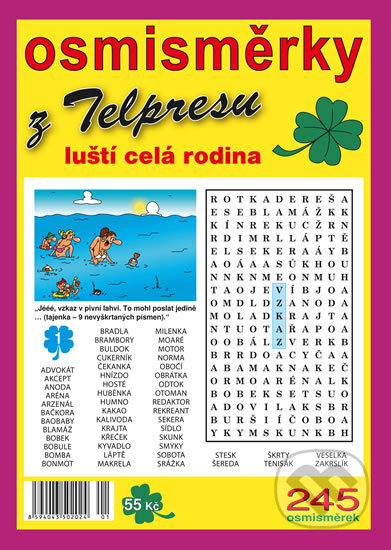Kniha: Osmisměrky z Telpresu luští celá rodina 1/20 (Pavel Mazáč). Telpres, 2020 Kniha: Osmisměrky z Telpresu luští celá rodina 1/20 (Pavel Mazáč). Telpres, 2020
