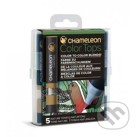 Set Chameleon Color Tops, 5ks - přírodní tóny (Chameleon). Chameleon, 2019 Set Chameleon Color Tops, 5ks - přírodní tóny (Chameleon). Chameleon, 2019