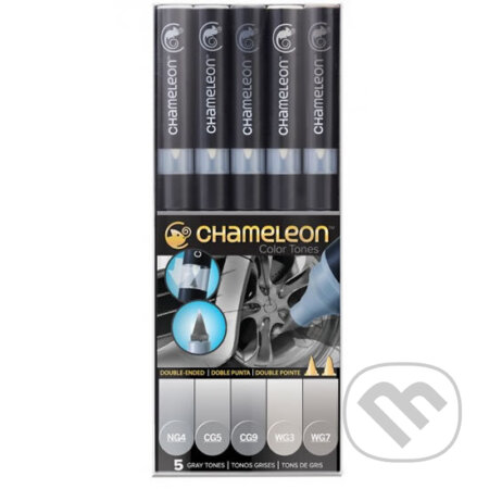 Set Chameleon tónovací fixy, 5ks - šedé tóny (Chameleon). Chameleon, 2019 Set Chameleon tónovací fixy, 5ks - šedé tóny (Chameleon). Chameleon, 2019