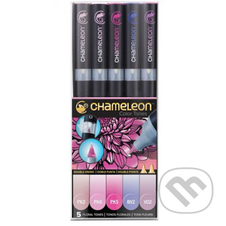 Set Chameleon tónovací fixy, 5ks - růžové tóny (Chameleon). Chameleon, 2019 Set Chameleon tónovací fixy, 5ks - růžové tóny (Chameleon). Chameleon, 2019