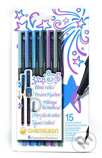 Set Chameleon Fineliner - detailní popisovače, 6ks - studené tóny (Chameleon). Chameleon, 2019 Set Chameleon Fineliner - detailní popisovače, 6ks - studené tóny (Chameleon). Chameleon, 2019