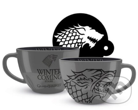 Šedý keramický cappuccino hrnček Game Of Thrones: Stark (). , 2019 Šedý keramický cappuccino hrnček Game Of Thrones: Stark (). , 2019