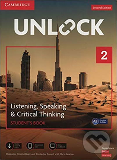 Kniha: Unlock Level 2 - Student's Book - Listening, Speaking & Critical Thinking (Kimberley Russell a Stephanie Dimond-Bayir). Cambridge University Press, 2019 Kniha: Unlock Level 2 - Student's Book - Listening, Speaking & Critical Thinking (Kimberley Russell a Stephanie Dimond-Bayir). Cambridge University Press, 2019