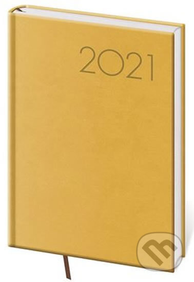 Diář 2021: Print žlutá, A5 týdenní, Helma365, 2020