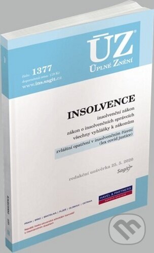 Kniha: Úplné Znění - 1377 Insolvence (Sagit). Sagit, 2020 Kniha: Úplné Znění - 1377 Insolvence (Sagit). Sagit, 2020