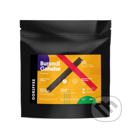 Kávy a čaje: Burundi Gahahe Natural 1kg (Goriffee). Goriffee, 2020 Kávy a čaje: Burundi Gahahe Natural 1kg (Goriffee). Goriffee, 2020