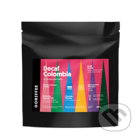 Kávy a čaje: Colombia Estrella del Ostro DECAF 1kg (Goriffee). Goriffee, 2020 Kávy a čaje: Colombia Estrella del Ostro DECAF 1kg (Goriffee). Goriffee, 2020