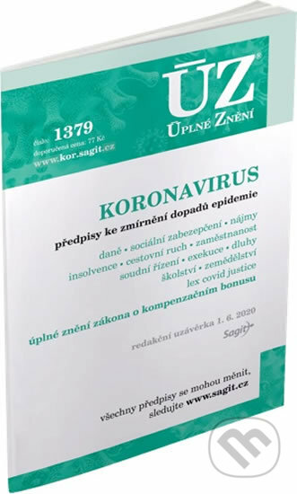 Kniha: Úplné Znění - 1379 Koronavirus (Sagit). Sagit, 2020 Kniha: Úplné Znění - 1379 Koronavirus (Sagit). Sagit, 2020