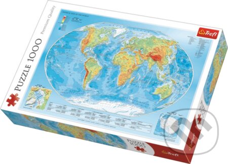 Zemepisná mapa, Trefl, 2020