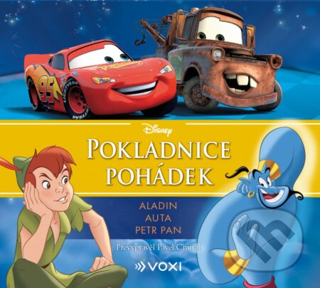 Audiokniha: Disney: Pokladnice pohádek (Aladin, Auta, Petr Pan) (Voxi). Voxi, 2020 Audiokniha: Disney: Pokladnice pohádek (Aladin, Auta, Petr Pan) (Voxi). Voxi, 2020