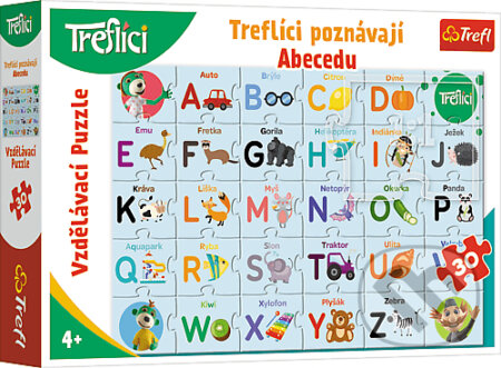 Vzdelávacie puzzle - Treflíci spoznávajú abecedu CZ, Trefl, 2020