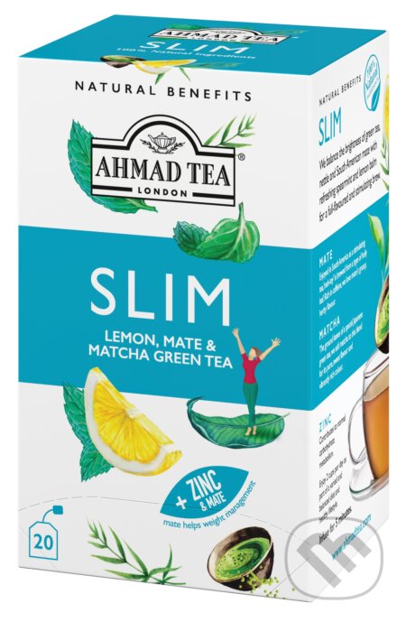 Kávy a čaje: SLIM funkční čaj (AHMAD TEA). AHMAD TEA, 2020 Kávy a čaje: SLIM funkční čaj (AHMAD TEA). AHMAD TEA, 2020