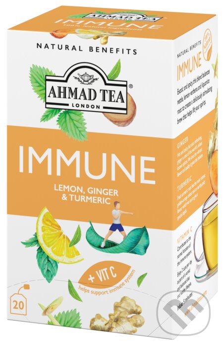 Kávy a čaje: IMMUNE funkční čaj (AHMAD TEA). AHMAD TEA, 2020 Kávy a čaje: IMMUNE funkční čaj (AHMAD TEA). AHMAD TEA, 2020