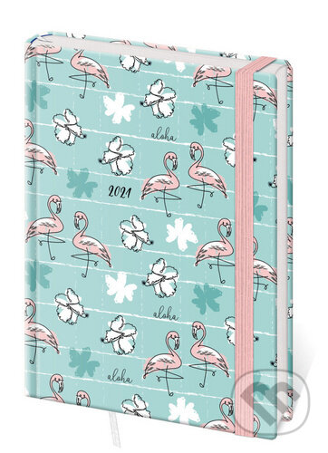 Diář 2021 A5 LYRA denní s gumičkou L356 Flamingo, Stil calendars, 2020