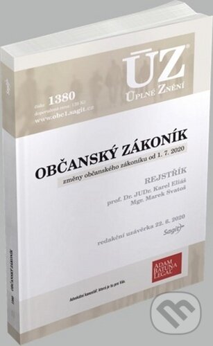 Kniha: Úplné Znění - 1380 Občanský zákoník (Sagit). Sagit, 2020 Kniha: Úplné Znění - 1380 Občanský zákoník (Sagit). Sagit, 2020