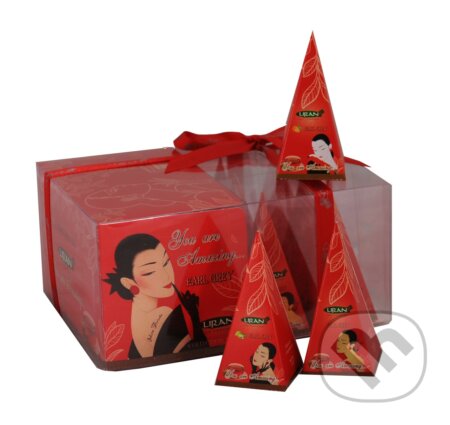 Kávy a čaje: Čaj čierny a zelený EARL GREY 3x4x2g Liran pyramída (Liran). Liran, 2020 Kávy a čaje: Čaj čierny a zelený EARL GREY 3x4x2g Liran pyramída (Liran). Liran, 2020