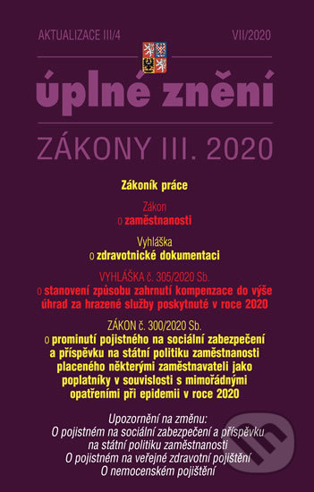 Aktualizace III/4 2020 (Poradce s.r.o.). Poradce s.r.o., 2020 Aktualizace III/4 2020 (Poradce s.r.o.). Poradce s.r.o., 2020