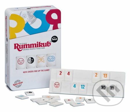 Společenská hra: Rummikub TWIST Mini-plechovka (Piatnik). Piatnik, 2020 Společenská hra: Rummikub TWIST Mini-plechovka (Piatnik). Piatnik, 2020
