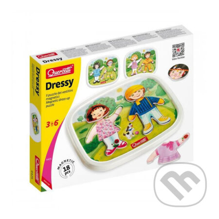 Spoločenská hra: Dressy Baby magnetic dress-up puzzle - magnetická skládačka (Quercetti). Quercetti, 2020 Spoločenská hra: Dressy Baby magnetic dress-up puzzle - magnetická skládačka (Quercetti). Quercetti, 2020