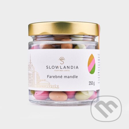 Kávy a čaje: Farebné mandle 250g (Slowlandia). Slowlandia, 2020 Kávy a čaje: Farebné mandle 250g (Slowlandia). Slowlandia, 2020