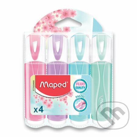 Maped - Zvýrazňovač Fluo Peps Pastel 4 ks (Maped). Maped, 2020 Maped - Zvýrazňovač Fluo Peps Pastel 4 ks (Maped). Maped, 2020