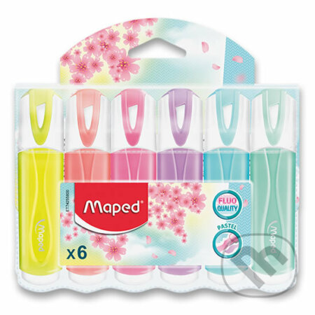 Maped - Zvýrazňovač Fluo Peps Pastel 6 ks (Maped). Maped, 2020 Maped - Zvýrazňovač Fluo Peps Pastel 6 ks (Maped). Maped, 2020