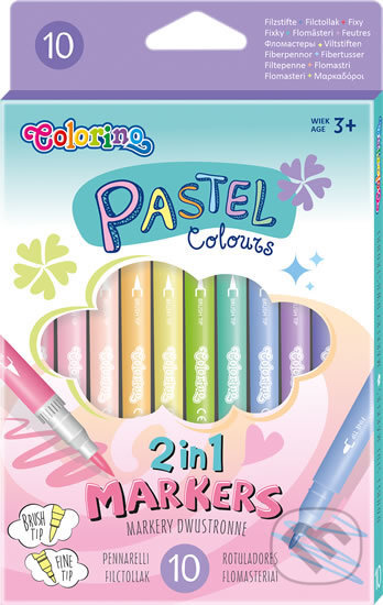 Pastel - oboustranné fixy 10 barev (Colorino). Colorino, 2020 Pastel - oboustranné fixy 10 barev (Colorino). Colorino, 2020