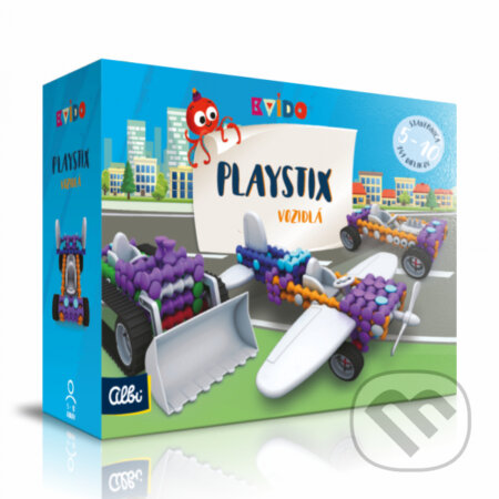 Spoločenská hra: Kvído: Stavebnica Playstix - vozidlá (Albi). Albi, 2020 Spoločenská hra: Kvído: Stavebnica Playstix - vozidlá (Albi). Albi, 2020
