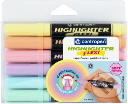 Centropen Zvýrazňovač 8542 flexi soft (6 ks) (Centropen). Centropen, 2020 Centropen Zvýrazňovač 8542 flexi soft (6 ks) (Centropen). Centropen, 2020