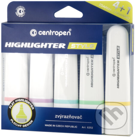Centropen Zvýrazňovač 6252 style soft plochý (Centropen). Centropen, 2020 Centropen Zvýrazňovač 6252 style soft plochý (Centropen). Centropen, 2020