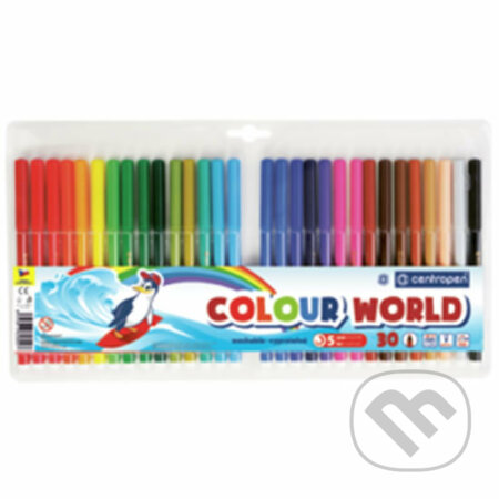 Centropen Fixy COLOUR WORLD 7550 trojboké, sada 30 barev (Centropen). Centropen, 2020 Centropen Fixy COLOUR WORLD 7550 trojboké, sada 30 barev (Centropen). Centropen, 2020
