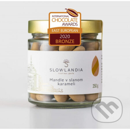 Kávy a čaje: Mandle v slanom karameli 250g (Slowlandia). Slowlandia, 2020 Kávy a čaje: Mandle v slanom karameli 250g (Slowlandia). Slowlandia, 2020