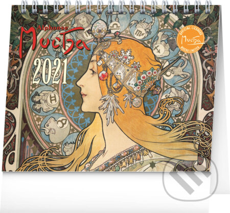Stolní kalendář Alfons Mucha 2021, Presco Group, 2020