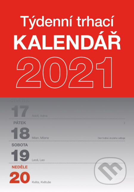 Stolní kalendář Trhací týdenní 2021, Presco Group, 2020