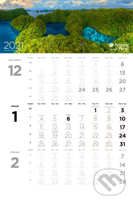 Trojmesačný kalendár Amazing Planet 2021 - Filip Kulisev, Amazing Planet, 2020