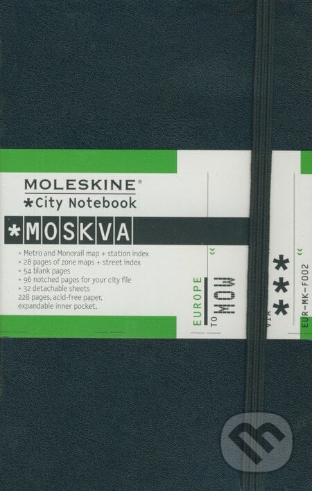 Moleskine - malý zápisník Moskva (čierny), Moleskine