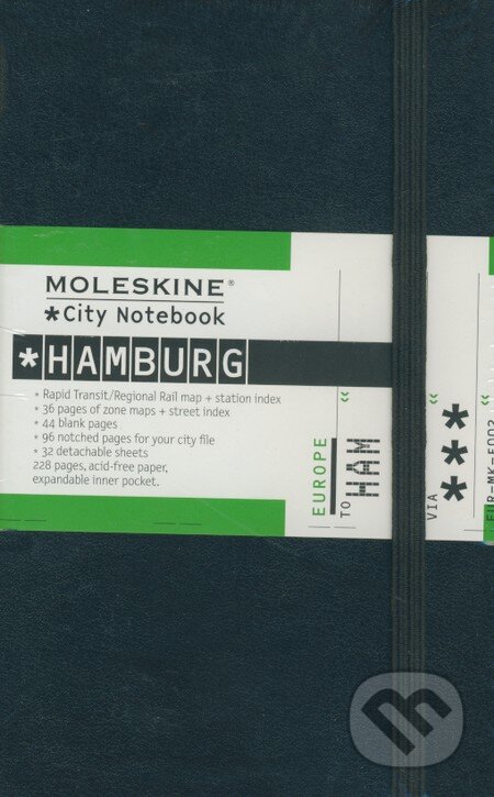 Moleskine CITY - malý zápisník Hamburg (čierny), Moleskine