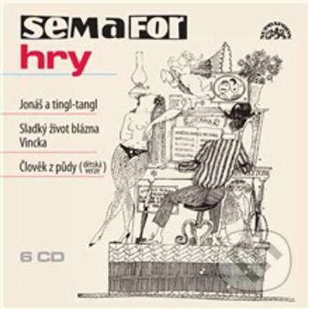 Audiokniha: Semafor hry - Sladký život blázna Vincka (Ferdinand-Julien Niquet, Frederick Cliffe, George Formby, Harry Gifford, Henri Alphonse Lemonnier, Herman Hupfeld, Jiří Suchý, Louis Maubon, Marcel Bloch a Sidney Clare). Supraphon, 2013 Audiokniha: Semafor hry - Sladký život blázna Vincka (Ferdinand-Julien Niquet, Frederick Cliffe, George Formby, Harry Gifford, Henri Alphonse Lemonnier, Herman Hupfeld, Jiří Suchý, Louis Maubon, Marcel Bloch a Sidney Clare). Supraphon, 2013