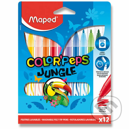 Maped - Fixy Color´Peps Jungle 12 barev (Maped). Maped, 2020 Maped - Fixy Color´Peps Jungle 12 barev (Maped). Maped, 2020