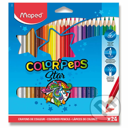 Maped - Pastelky trojhranné Color´ Peps 24 ks (Maped). Maped, 2020 Maped - Pastelky trojhranné Color´ Peps 24 ks (Maped). Maped, 2020