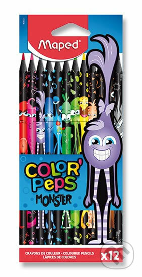 Maped - Bezdřevé pastelky Color´Peps Monster 12 ks (Maped). Maped, 2020 Maped - Bezdřevé pastelky Color´Peps Monster 12 ks (Maped). Maped, 2020