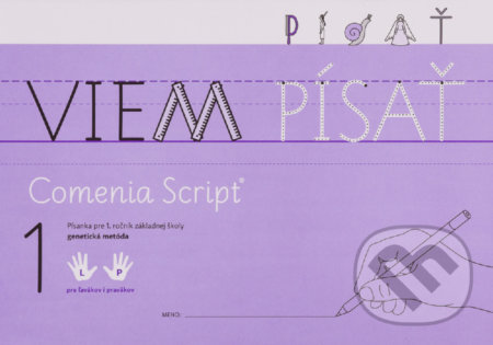 Kniha: Viem písať 1 + 2. Comenia Script - Genetická metóda (Radana Lencová). Indícia, s.r.o., 2018 Kniha: Viem písať 1 + 2. Comenia Script - Genetická metóda (Radana Lencová). Indícia, s.r.o., 2018