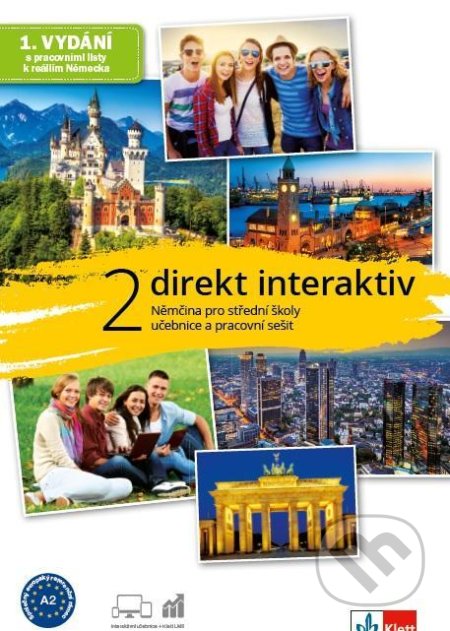 Kniha: Direkt interaktiv 2 (A2) – učebnice a pracovní sešit + kód (Tomáš Černý, Lenka Kovačková, Sandra Tranta a Helena Průžová). Klett, 2020 Kniha: Direkt interaktiv 2 (A2) – učebnice a pracovní sešit + kód (Tomáš Černý, Lenka Kovačková, Sandra Tranta a Helena Průžová). Klett, 2020