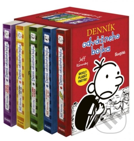 Kniha: Denník odvážneho bojka (box 1–5) (Jeff Kinney). Stonožka, 2020 Kniha: Denník odvážneho bojka (box 1–5) (Jeff Kinney). Stonožka, 2020