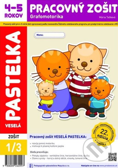 Kniha: Veselá pastelka - Grafomotorika (Mária Tašková). Maquita, 2020 Kniha: Veselá pastelka - Grafomotorika (Mária Tašková). Maquita, 2020