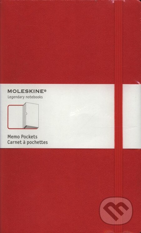 Moleskine - stredný zápisník s priehradkami (červený), Moleskine