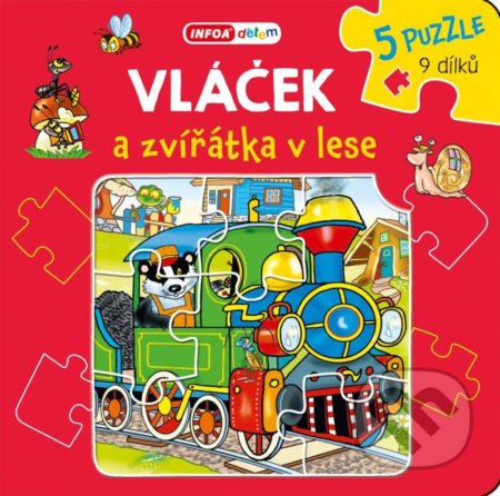 Kniha: Vláček a zvířátka v lese – Knížkové puzzle (INFOA). INFOA, 2020 Kniha: Vláček a zvířátka v lese – Knížkové puzzle (INFOA). INFOA, 2020