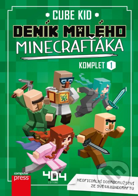 Kniha: Deník malého Minecrafťáka - komplet 1 (Cube Kid). Computer Press, 2020 Kniha: Deník malého Minecrafťáka - komplet 1 (Cube Kid). Computer Press, 2020