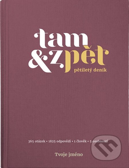Pětiletý deník Tam &amp; zpět - Malý vínový, 2017