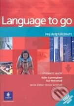 Kniha: Language to go - Pre-Intermediate (Gillie Cunningham a Sue Mohammed). Pearson, Longman, 2002 Kniha: Language to go - Pre-Intermediate (Gillie Cunningham a Sue Mohammed). Pearson, Longman, 2002